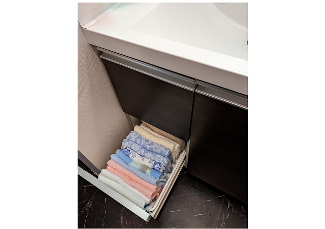 洗面台下の収納,タオル,