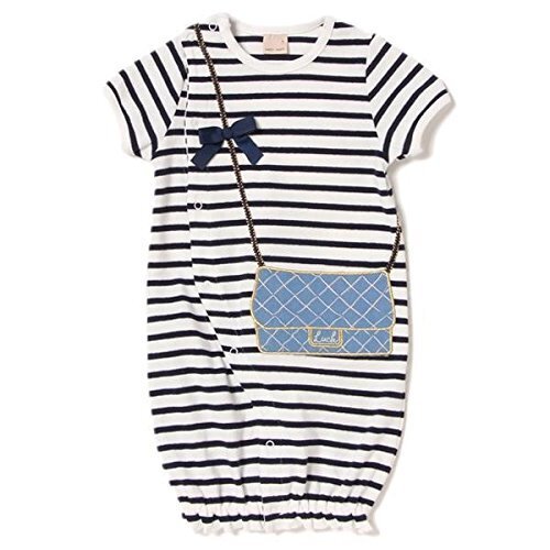 バッグアップリケつき2WAYカバーオール 紺 50-70,リンクコーデ,