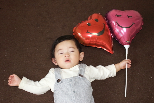 風船と赤ちゃん,出産祝い,バルーン,