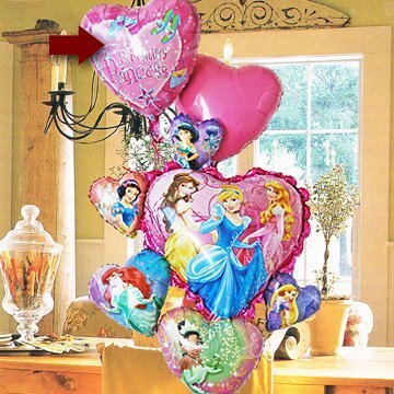 即日発送対応 ディズニー バルーン キャラ電 プリンセス6ハーツ (J)WeddingBell63786 ヘリウムガス入り3個 26406,出産祝い,バルーン,