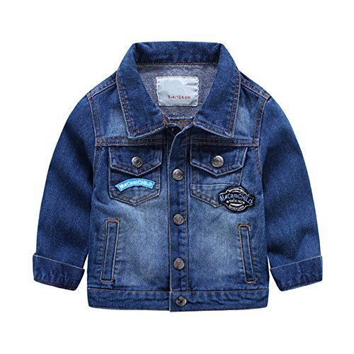 Tortor 1bacha(JP)　キッズ　デニムジャケット 子供　Gジャン　ベビー　ジージャン　デニム　長袖　男の子　ボーイズ　アメカジ　アウター　おしゃれ　秋もの　90　95　100　110　120　130 (130),キッズ,ジャケット,