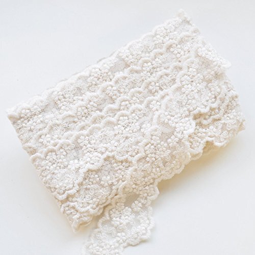 小さなお花のチュールレース 約4cm幅 5ヤード　チュール レース 手芸用レース,手作り,マスク,