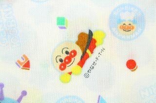 50cm単位 生地 布 綿 キャラクター ダブルガーゼ アンパンマン 気球 D2180-4 (A(ブルー)) [並行輸入品],手作り,マスク,