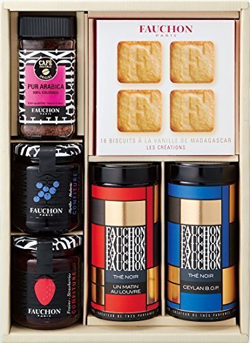 フォション ティータイムアソートFLT-108(紅茶マタン・オ・ルーブル120g/紅茶セイロンB.O.P120g/メイドインFクッキー110g/ブルーベリー・ストロベリージャム各250g/インスタントコーヒー50g),内祝い,紅茶,