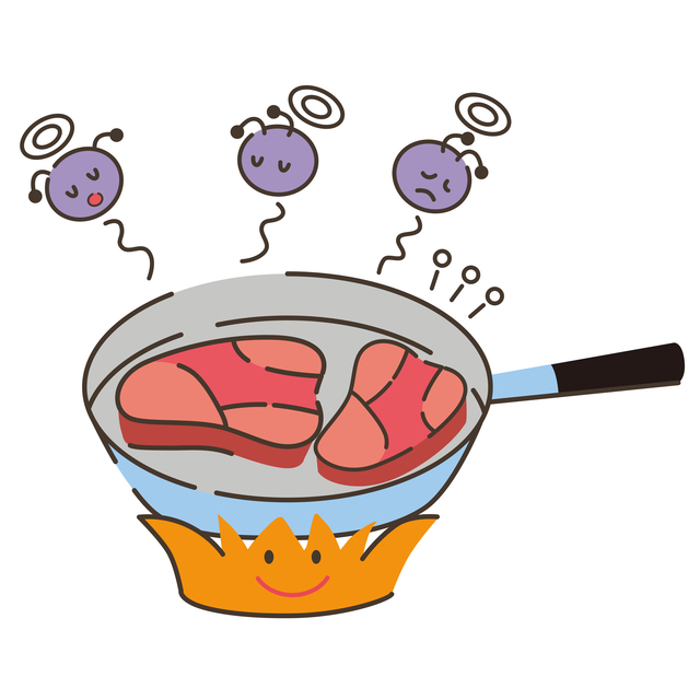 加熱,お弁当,豚肉,