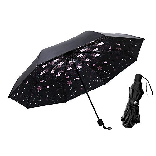 【 日傘 晴雨兼用 】 A-mumu 軽量 折りたたみ傘 レディース 傘 [ 桜柄 UPF50+ UVカット 100 遮光 遮熱 耐風撥水 ] 収納ポーチ付き 折り畳み傘 折りたたみ 花柄 車用傘,UVカット,日傘,