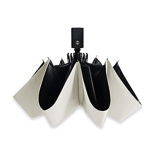 サイベナ　Saiveina　自動開閉　コンパクト　撥水　携帯しやすい　　レディース　メンズ　男女兼用　晴雨兼用　折り畳み　日傘 (ホワイト),UVカット,日傘,