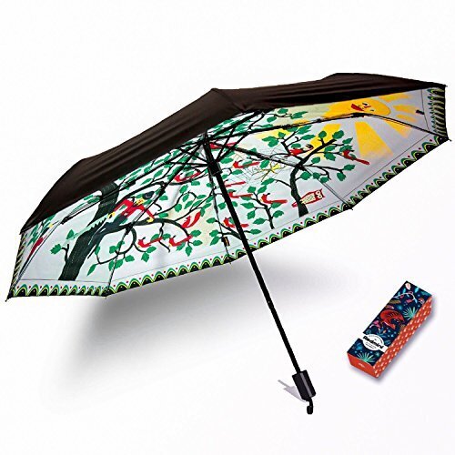 Redmini 日傘 折りたたみ傘 軽量 晴雨兼用 高密度NC布 耐風撥水 収納ポーチ付き オリジナルデザイン賞２年保証 (木),UVカット,日傘,