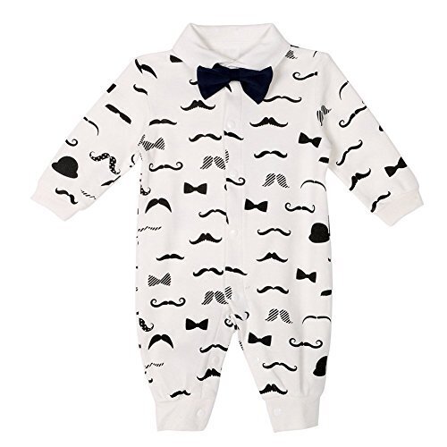 Ochine　新生児　幼児　ロンパース　男女兼用　長袖　コットンブレンド　ネクタ　 子供服　ベビー服　0-18月設定　カバーオール　5サイズ選べる (73、6-9月),コストコ,ベビー用品,