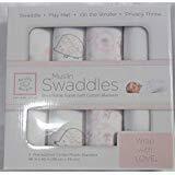 スワドルデザインズ(Swaddle Designs) おくるみ モスリン 4枚セット (ピンク),コストコ,ベビー用品,