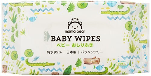 [Amazonブランド]Mama Bear ベビー おしりふき 純水 99% 80枚入×20個 (1600枚) 日本製 パラベンフリー,アマゾン,ブランド,