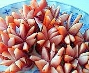 可愛いお花ウインナー ,お弁当,彩り,