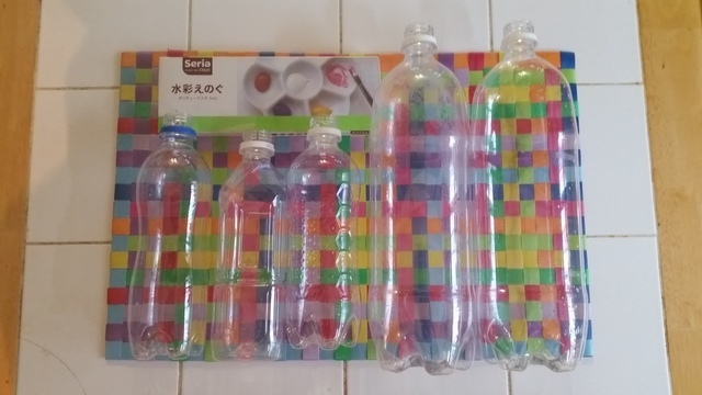 ペットボトルと絵の具,色遊び,保育,ゲーム