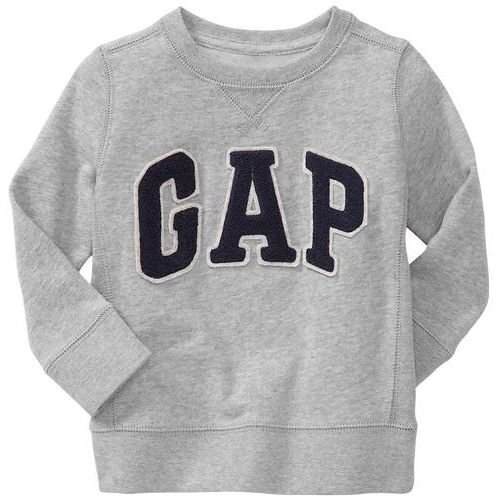 GAP（ギャップ）baby GAP baby GAP kids ロゴ トレーナー 長袖　（ピンク色・紺色・灰色・赤色）【月齢：2歳・3歳・4歳】（並行輸入品） (4YRS（4歳）, 灰色),親子,コーデ,ブランド