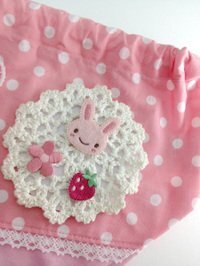 パイオニア リトルアップリケ うさぎ・いちご・お花 R315-35354,アイロンワッペンの付け方,