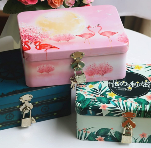 収納ボックス 鍵付き ブリキ缶,年度末,園グッズ,片付け