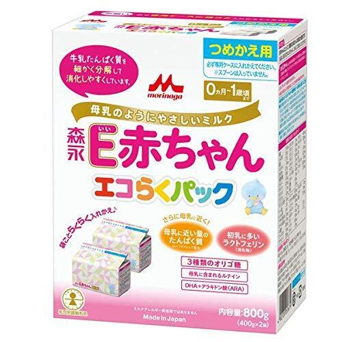 森永 エコらくパック詰替用 E赤ちゃん 400g×2袋入×12箱セット,粉ミルク,液体ミルク,口コミ
