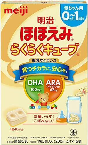 明治ほほえみ らくらくキューブ 27g×16袋入り,粉ミルク,液体ミルク,口コミ