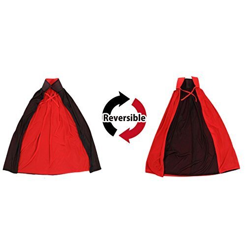 大人から子供まで ドラキュラ 吸血鬼 子供マント キッズマント kids Halloween ハロウィン コスチューム仮装 衣装 赤黒リバーシブルマント（90cm 子供用）,ハロウィン,衣装,子供