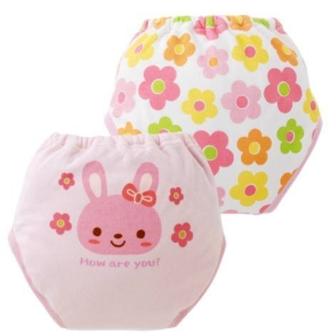 ニシキ4層ウサギちゃん&お花トレーニングパンツ2枚組 ,トイレ,トレーニング,グッズ