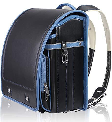 【バオバブの願い】軽量 2020年モデル ランドセル 男の子 自動ロック高級合皮 大容量 防水仕上げ japanese schoolbag 通学 入学お祝い 小学生通学鞄 6年間保証(ブラック×ブルー),入学準備,グッズ,リスト