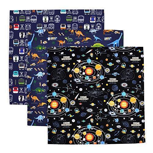 ランチクロス・給食ナフキン（柄違い3枚セット） スタンダード 恐竜・惑星・電車セット（3枚セット） N3932513,入学準備,グッズ,リスト