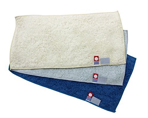 上西産業 ハーフハンカチ ブルー・グレー・ベージュ 13×25ｃｍ 今治タオル 認定 ファーストカラー 16K61240-BL/GY/BE 3枚入,入学準備,グッズ,リスト