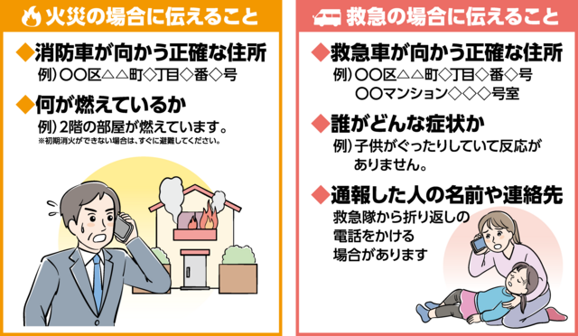 119番通報で伝えてほしいこと,