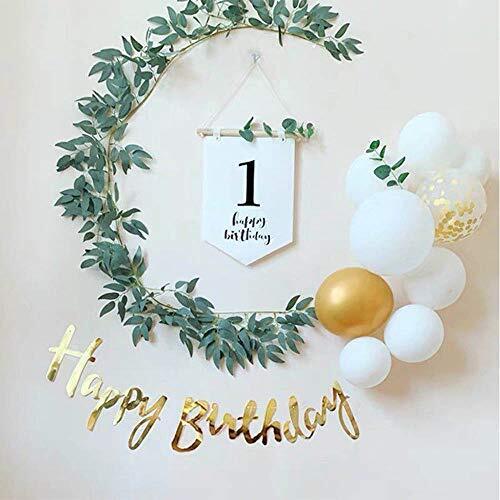 【超豪華】素敵なバースデーフォトが撮れるタペストリー３点セット おしゃれ フォト グッズ 飾り 飾付け 旗 フラグ ハッピーバースデー パーティー 撮影小道具 (1歳),1歳,誕生日,飾り付け