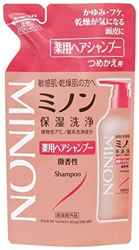 ミノン薬用ヘアシャンプー つめかえ用 380mL ヘアシャンプー 敏感肌 かゆみ フケ 保湿 乾燥対策 弱酸性 低刺激性 【医薬部外品】,子ども,シャンプー,