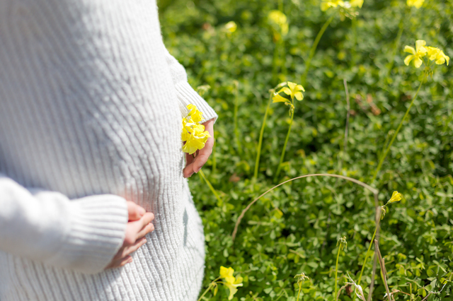 妊娠5か月ごろの妊婦さんイメージ,戌の日,安産祈願,お参り