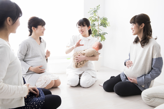 母親学級の様子,両親学級,