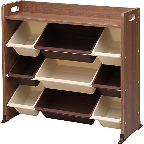 アイリスオーヤマ おもちゃ箱 天板付き ブラウン 幅86.3×奥行34.8×高さ79.5cm キッズ トイハウスラック TKTHR-39,赤ちゃん用品,収納,