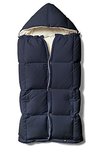 Sweet Mommy 【2016年改良】 高機能 8WAY フットマフ ブランケット 上質ダウン90％ オーガニックコットン100％裏地 日本製クリップ ベビーカーカバー フットカバー 寝袋 お布団 おんぶ 抱っこ エルゴにも ブランマフ 防寒 軽くて暖か 大判サイズ ギフトにも ベビーグッズ ／F／ネイビー,ベビーカー,フットマフ,