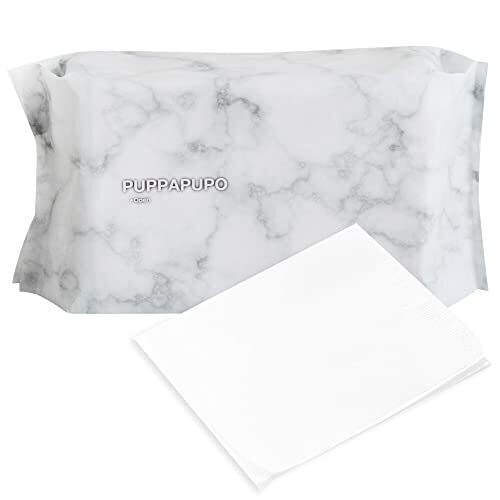 PUPPAPUPO 防水おむつ替えシート 50枚入り 大判サイズ 45×66cm 使い捨て 外出 持ち運び おしゃれ,おむつ替えシート,