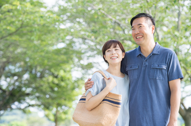 カップル歩く,妊娠20週,