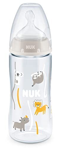 NUK ヌーク プレミアムチョイスほ乳びん(プラスチック製) 300ml/サファリ/適温目盛 FDNK10741078,哺乳瓶,