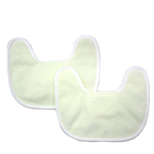 ◇日本製◇ パイル授乳スタイ ２枚組 綿100％ ミルクや母乳がこぼれてもキャッチします 襟に引っかけるだけで着けられます (クリーム),出産準備,品,