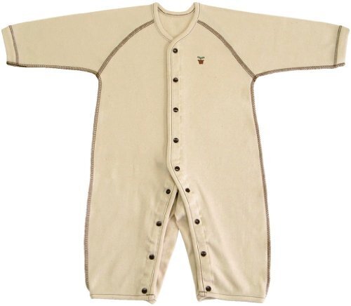 オーガニックコットン スムース 長袖前開きカバーオール肌着 90cm NO20612 日本製,オーガニックコットン,新生児,肌着