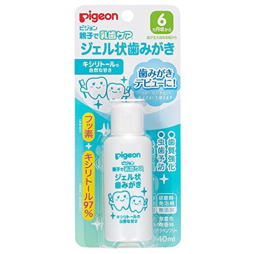 ピジョン 親子で乳歯ケア ジェル状歯みがき(医薬部外品) 40ml,赤ちゃん,歯みがき粉,