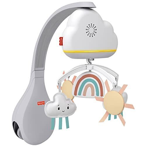 フィッシャープライス(fisher price) 2WAYレインボーシャワーメリー【ナイトライトが取り外して使える】【お誕生日（０ヵ月）～】 HBP40,ベビーベッド,おもちゃ,メリー