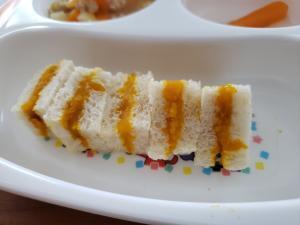 離乳食 後期 かぼちゃペーストのサンドイッチ ,10ヶ月,離乳食,