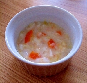 離乳食後期♪野菜と鮭とうどんのミルク煮☆,10ヶ月,離乳食,