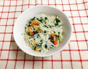 【離乳食後期】納豆と野菜の和風そうめん,10ヶ月,離乳食,