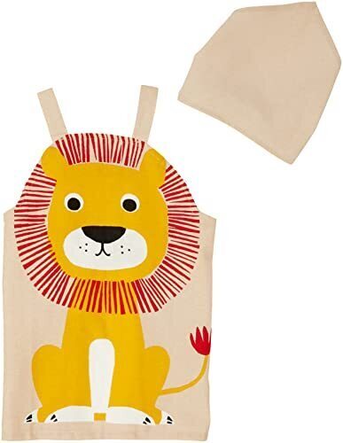 フレンズヒル キッズ 子供用 三角巾付き キッズエプロンM ハローライオン ベージュ 110-120(cm) LW-436-28,子供,料理,
