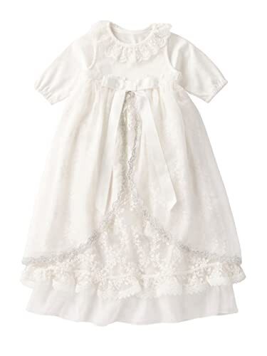 ANGELIEBE × moc mof(モクモフ) ベビー服 新生児 プリンセス セレモニードレス 赤ちゃん ベビードレス お宮参り 退院 女の子 男の子 50-80 オフホワイト 51461169,ベビー,セレモニードレス,