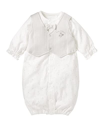 [ニッセン] ベビー用ロンパース・カバーオール 【ディズニー】 セレモニーツーウェイオール（ベビー服・子供服 男の子・女の子） オフ×グレー(男の子) 身長50~70cm,ベビー,セレモニードレス,