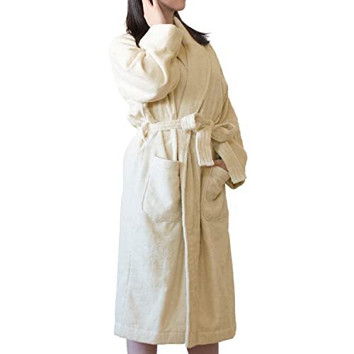 ブルーム 今治産 バスローブ scene レディース メンズ タオル生地 綿100％ 保温 吸水 日本製 (M, ベージュ),赤ちゃん,お風呂グッズ,