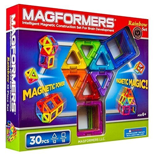 マグフォーマー 30ピース レインボーセット MAGFORMERS マグネットブロック 創造力を育てる知育玩具 【30ピース】 [並行輸入品],子ども,パズル,