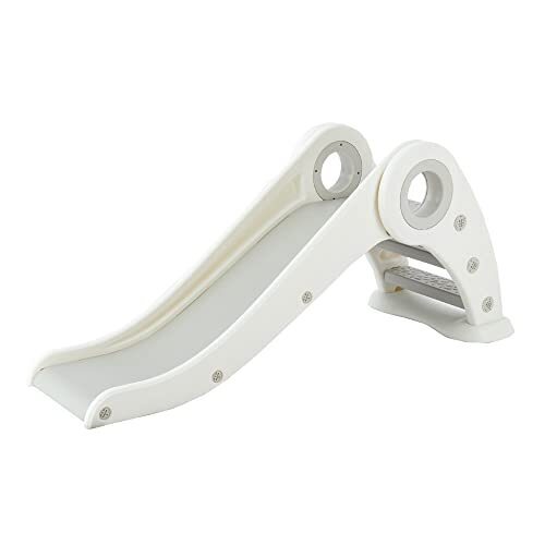 Nebio(ネビオ) すべり台 室内遊具 耐荷重50kg ロング＆なだらかスロープ折りたたみすべり台 (ホワイトｘグレー),室内,遊具,